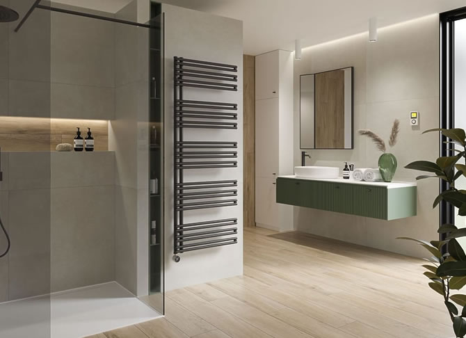 Gate bathroom design radiator